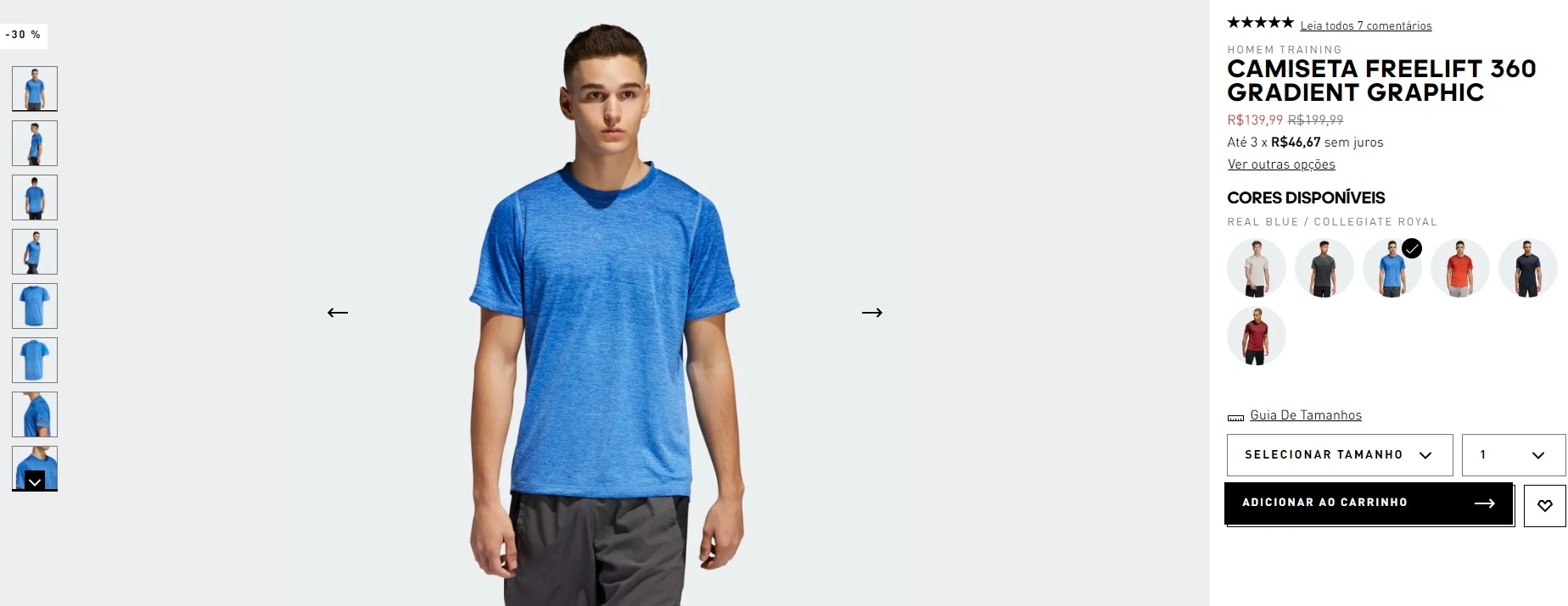 Camiseta Freelift 360 Gradient Graphic