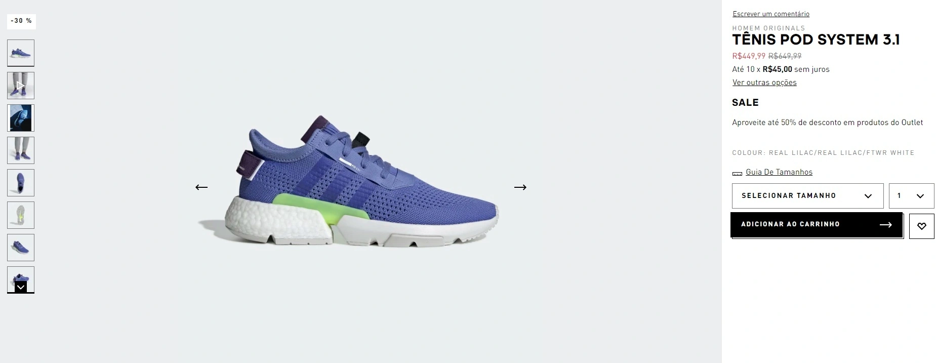 tênis pod system 3.1 azul