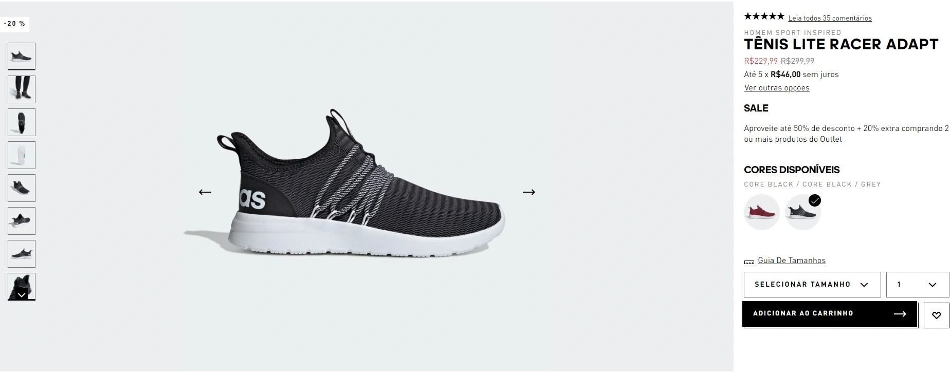 tênis Lite Racer Adapt