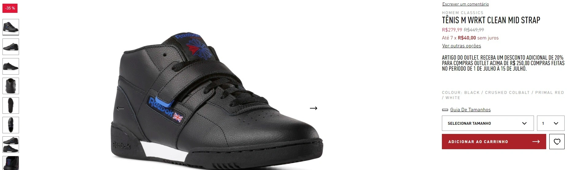 tênis M WRKT Clean MID Strap