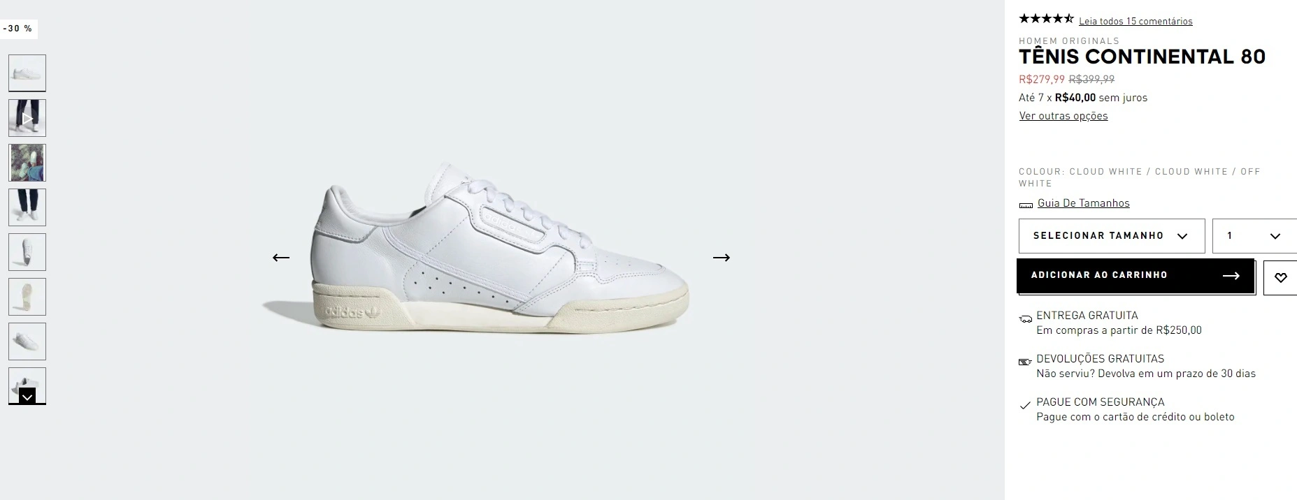 tênis Continental 80