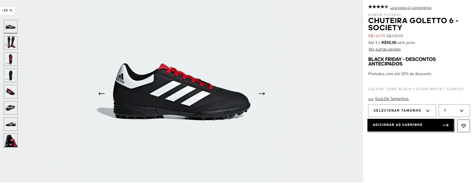 Chuteira goletto 6 society