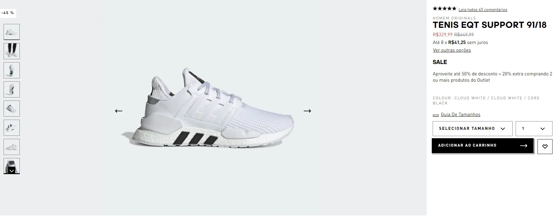 Tênis EQT Support 91-18