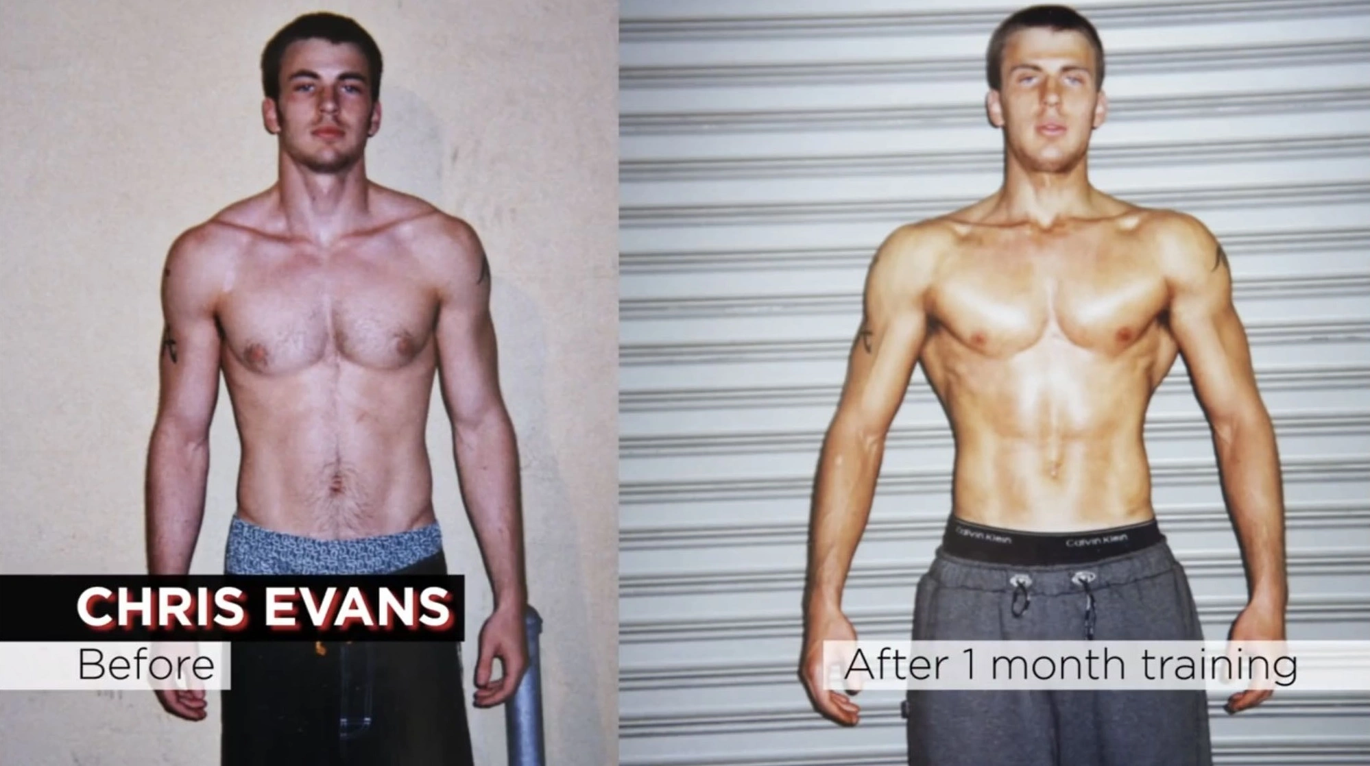 treino de Chris Evans para Capitão América