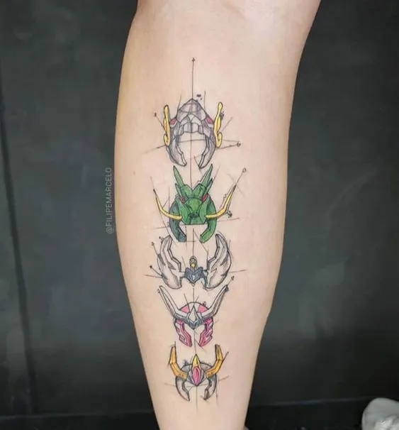 tatuagem de anime cavaleiros 2
