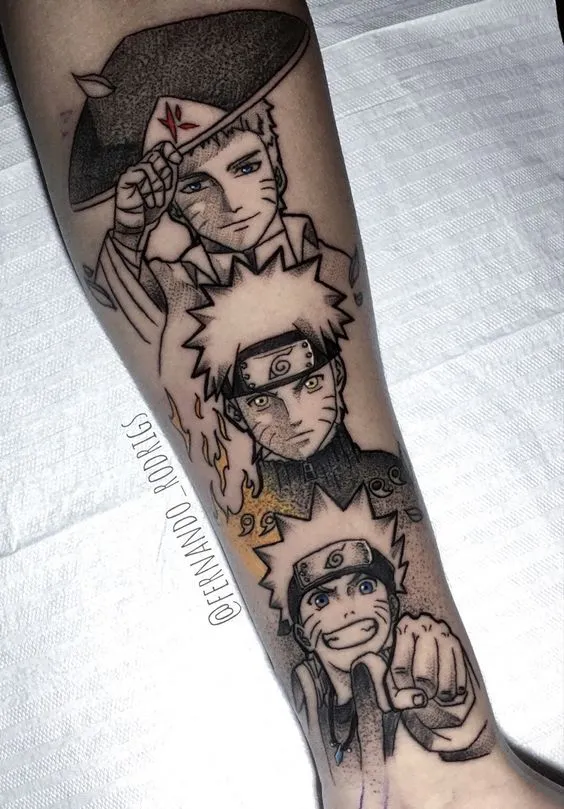 tatuagem de anime naruto