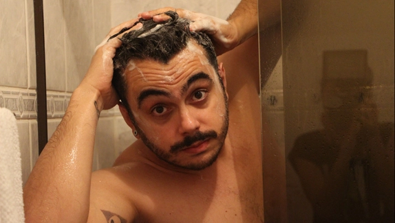 eu lavando