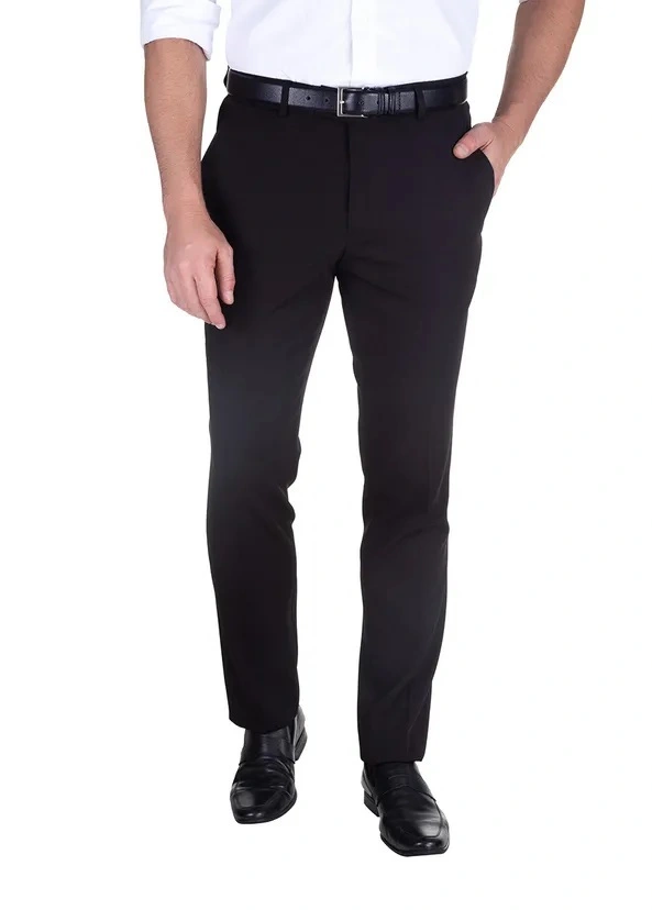 Calça Social Masculina Preta Lisa