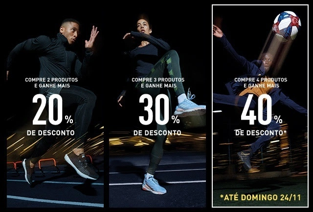 Adidas com combo de descontos que podem chegar até a 90%
