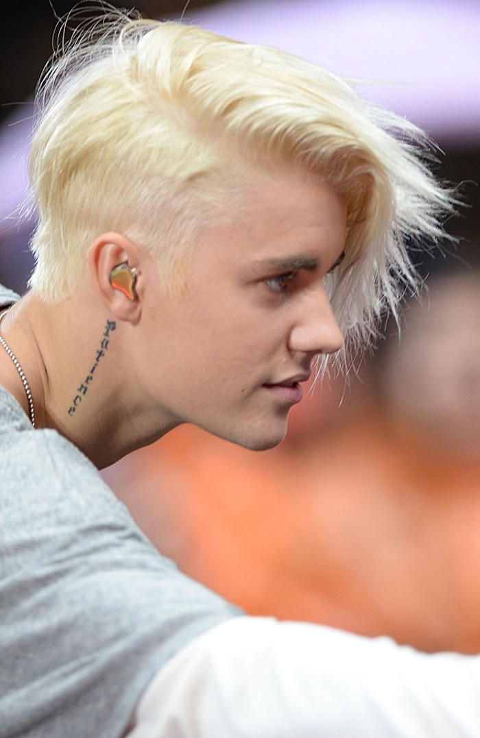 cabelo platinado masculino justin bieber