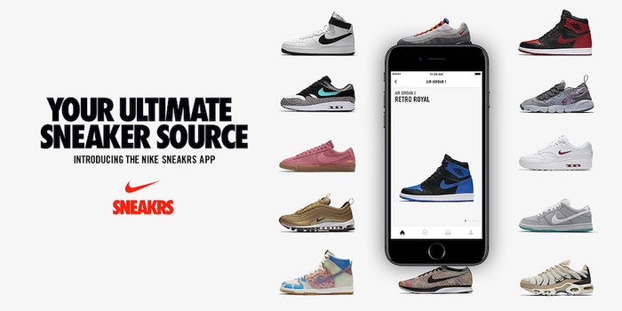 O aplicativo SNKRS da Nike, que digitalizou as compras de tênis