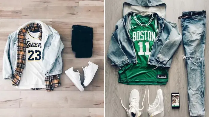 Como usar camisa de basquete em camadas