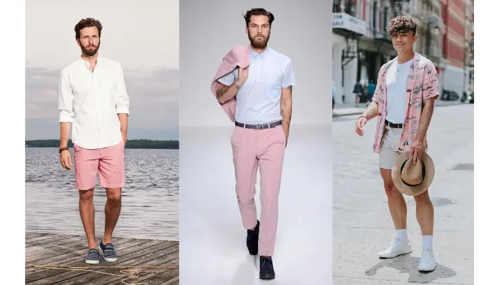 Roupas em tons de rosa