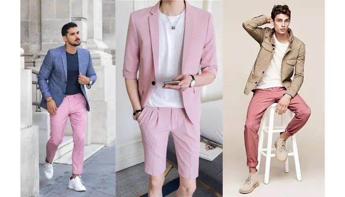 Roupas em tons de rosa