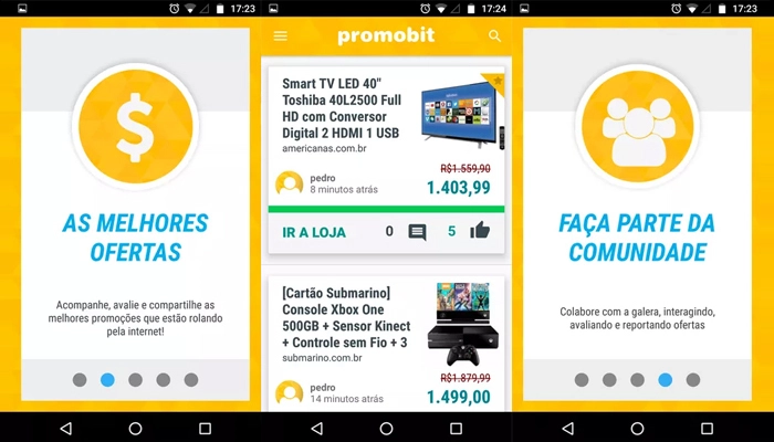 Comunidade e cupons de desconto