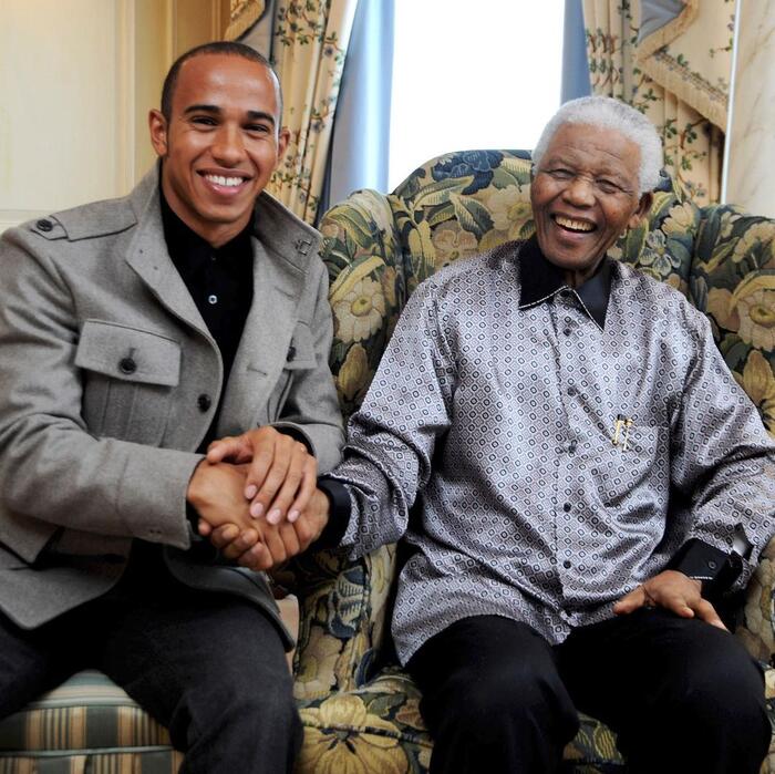 Lewis Hamilton e Nelson Mandela