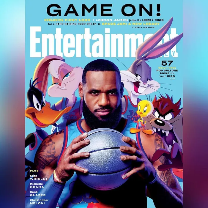 A capa da EW com informações de Space Jam 2