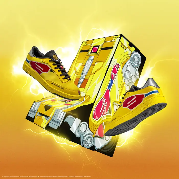 yellow reebok power rangers