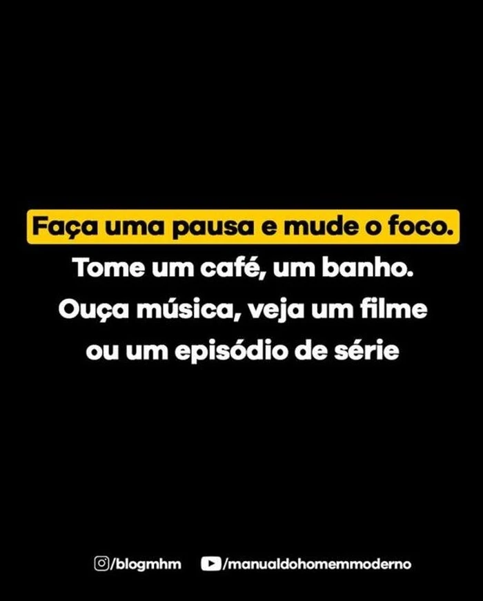 Uma pausa pode resolver o bloqueio criativo