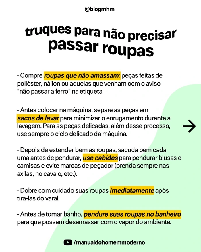 O guia do preguiçoso para passar roupas