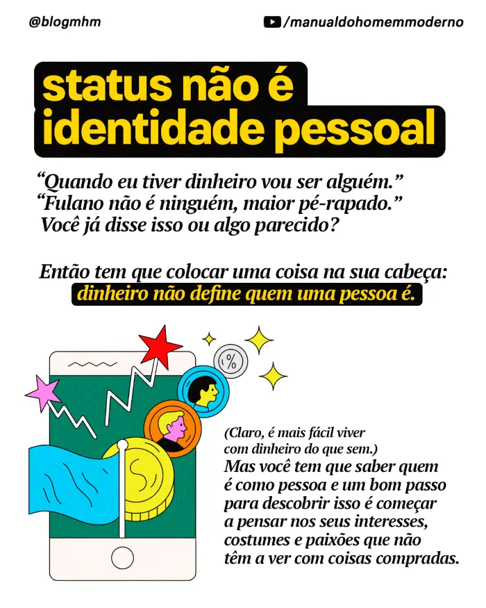 Status não é identidade pessoal