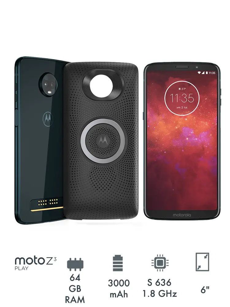 Smartphone Motorola Moto Z3 Play Sound Edition