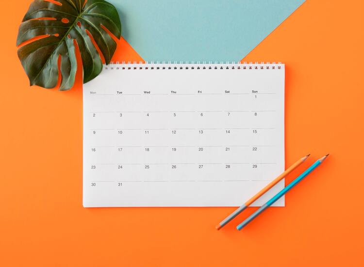 Como se organizar no começo do mês: preencha o calendário