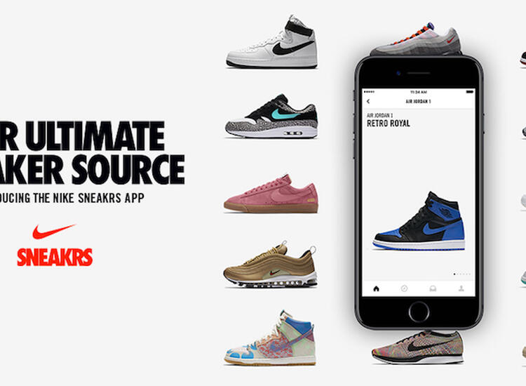 O aplicativo SNKRS da Nike, que digitalizou as compras de tênis