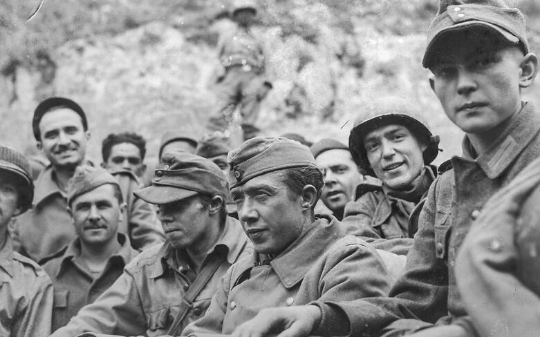 Soldados da FEB na Itália, durante participação do exército brasileiro na Segunda Guerra Mundial