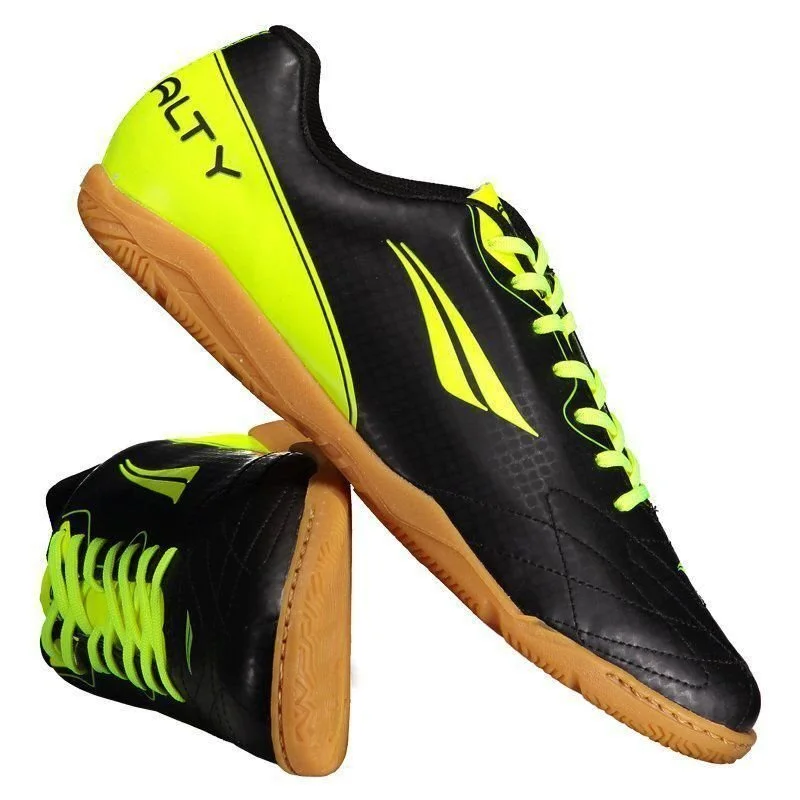 Chuteira Penalty Matís VIII Futsal Preta e Amarela