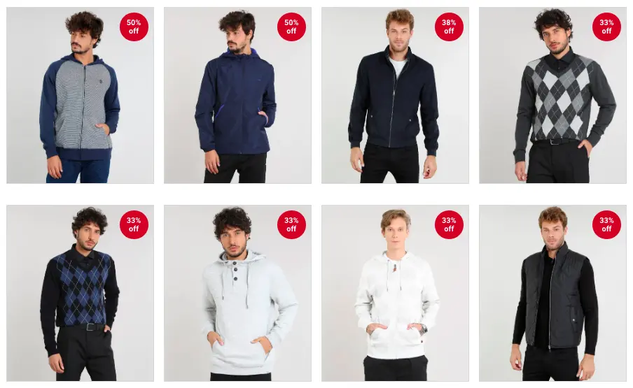 Jaquetas e Casacos masculinos com até 50% de desconto