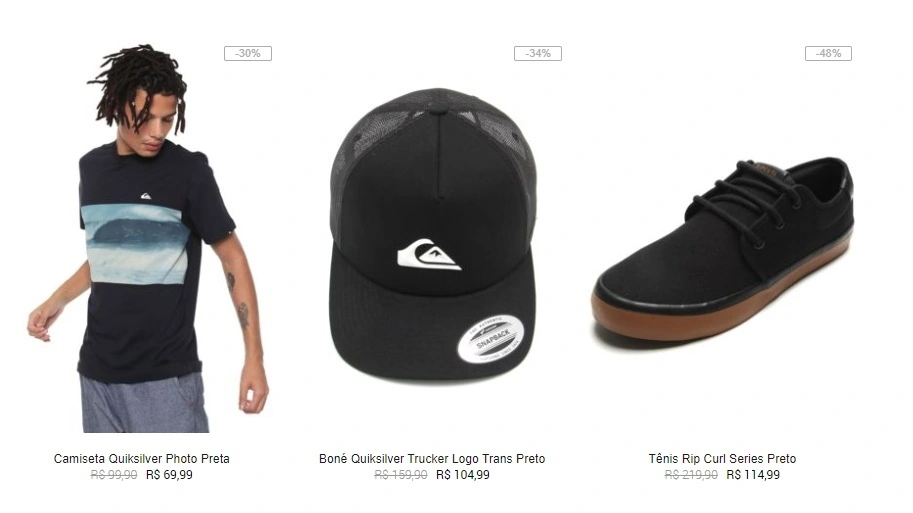 rip curl com até 50%