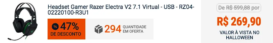 Headset Gamer Razer Electra V2