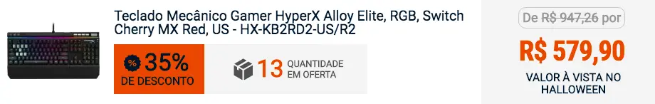 Teclado Mecânico Gamer HyperX Alloy Elite