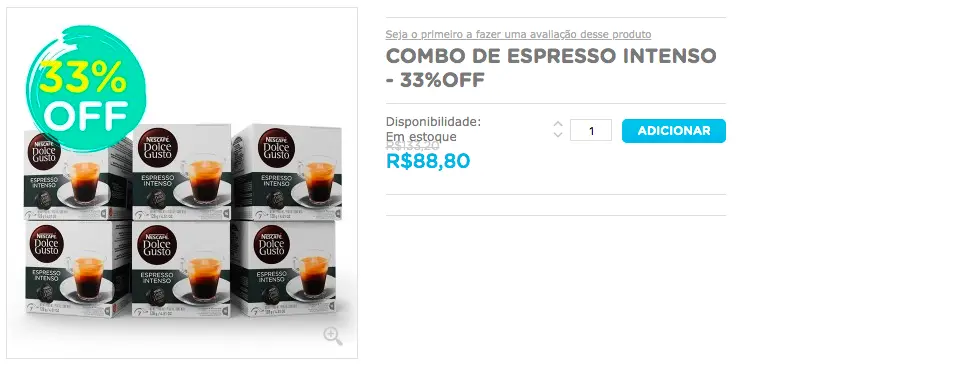 Compre 6 caixas de Espresso Intenso com 33% de desconto